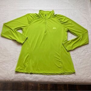 Alex + Abby Lime Green Body Essential 1/4 Zip Pullover Size XL